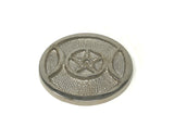 Triple Moon Pentacle Aluminum Altar Plate