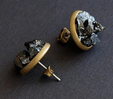 Black Tourmaline Cluster Earrings