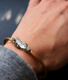 Gold Pyrite & Quartz Bangle