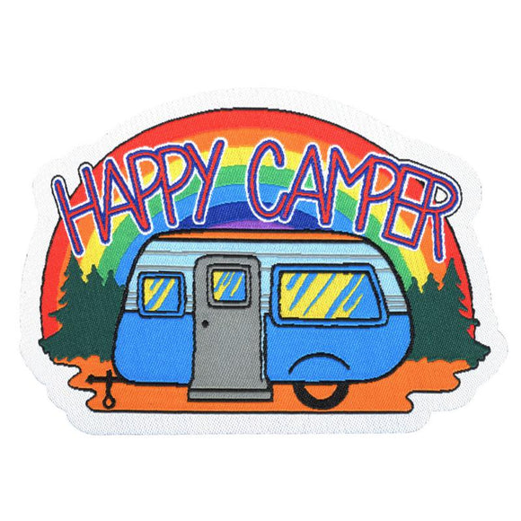 HAPPY CAMPER EMBROIDERED PATCH