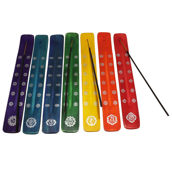 7 Chakra Wood Incense Burners