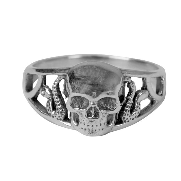 Skull With Snakes Ring