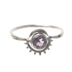 AMETHYST SUN RAY RING