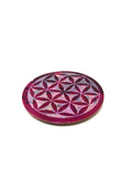 Flower of Life Stone Incense & Cone Burner Round Double Color