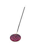 Flower of Life Stone Incense & Cone Burner Round Double Color