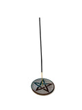 Pentacle Stone Incense & Cone Burner Round Double Color