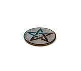 Pentacle Stone Incense & Cone Burner Round Double Color