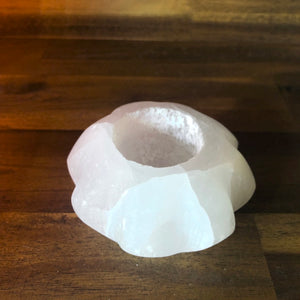 Selenite Tea Light Holder