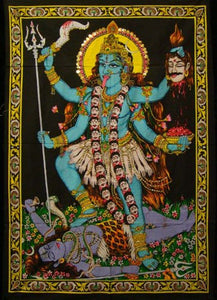 Tapestry Hand Painted Goddess Kali